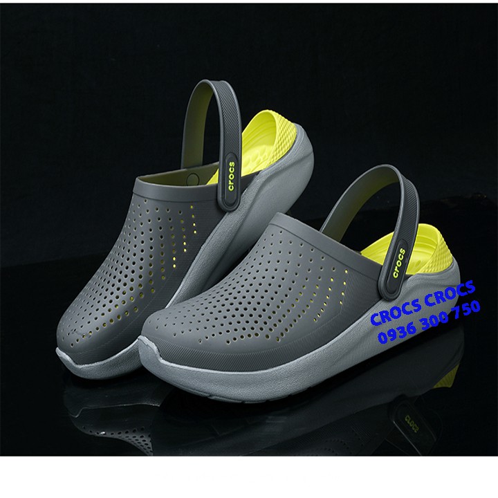 DÉP SỤC C.ROC.S. LITERIDE CHO CẢ NAM VÀ NỮ MÀU XÁM LÓT VÀNG | BigBuy360 - bigbuy360.vn