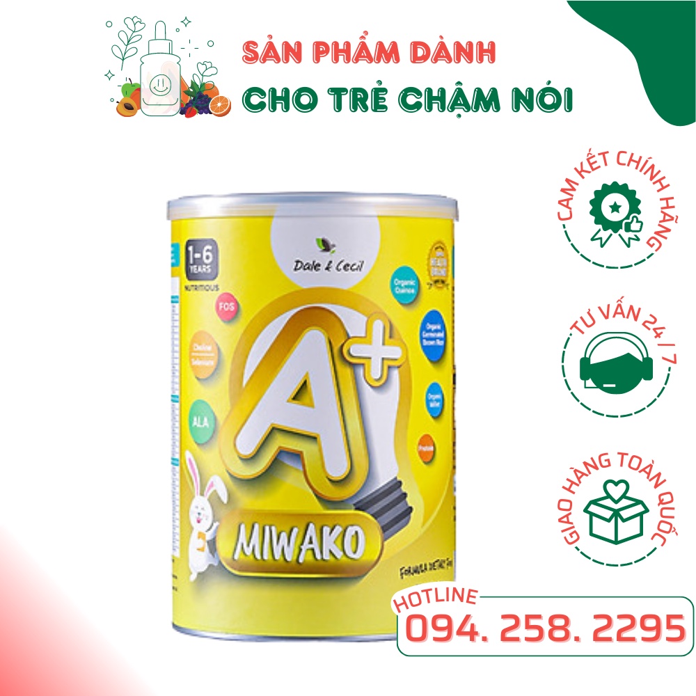 Sữa hạt hữu cơ ⚡ CAM KẾT HÀNG CHUẨN ⚡ Sữa thực vật hữu cơ Miwako A+ vani 400g giúp giảm căng thẳng t