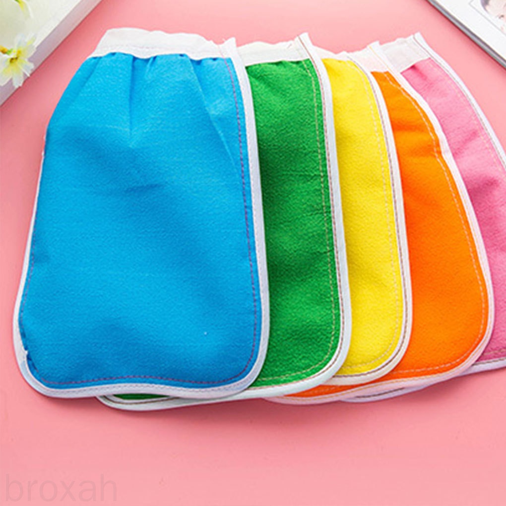 Set 2 Găng Tay Tắm Hình Chữ Nhật Màu Sắc Ngẫu Nhiên