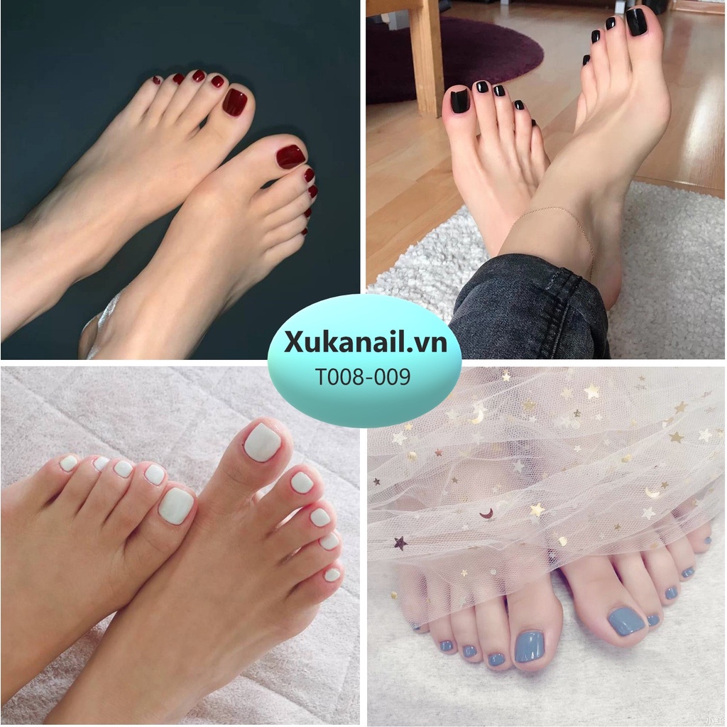Bộ 24 Móng Chân Giả Không Keo Làm Nail [T008 - 009]