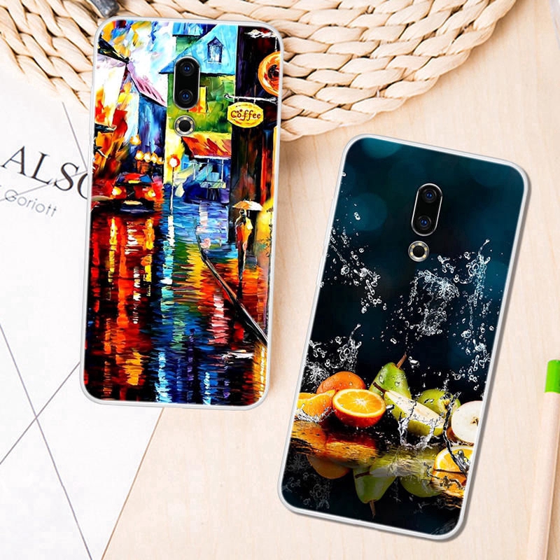 Mobile phone case applicable to Meizu 16 s personalized painted pro6 ultra-thin silicone cover DIY Meilan 6T