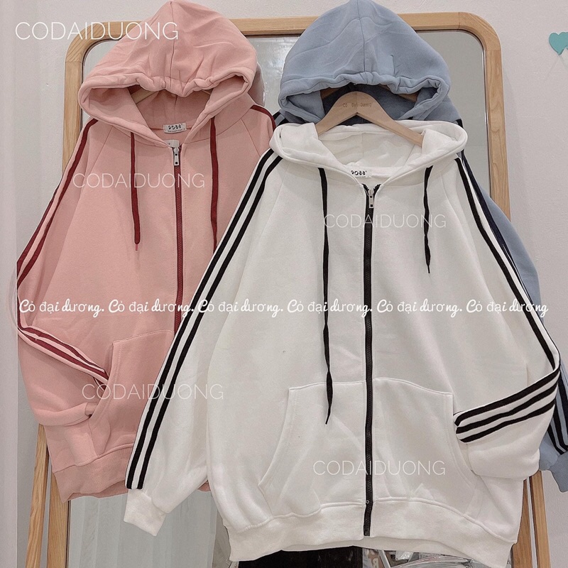 áo khoác nỉ trơn tay vạch kéo khoá 9088 | BigBuy360 - bigbuy360.vn