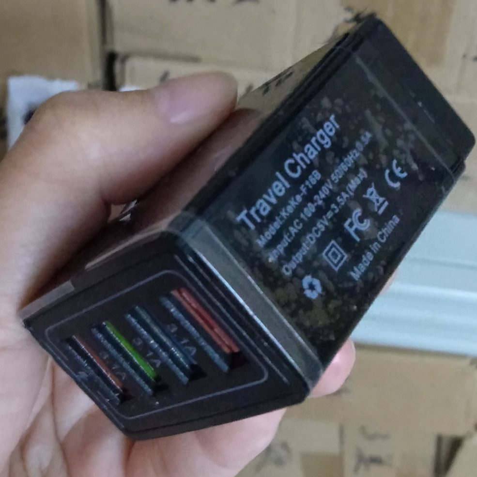 Củ Sạc Nhanh 4 Cổng USB 3A Cho Điện Thoại Di Động
