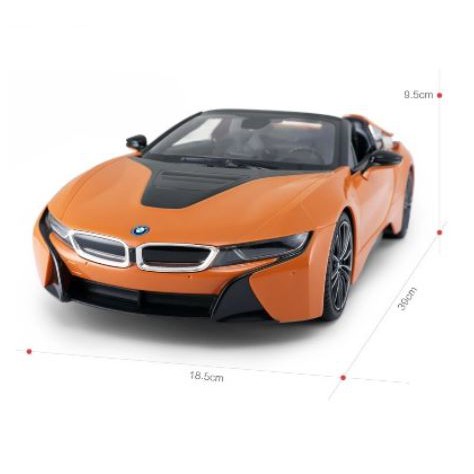 Mô hình xe BMW i8 Roadster điều khiển từ xa đồ chơi RC siêu xe ô tô mui trần Xinghui BMW oranges hãng Rastar cỡ lớn