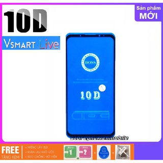 Kính cường lực 10D Vsmart live Full keo , full màn độ kết dính cao
