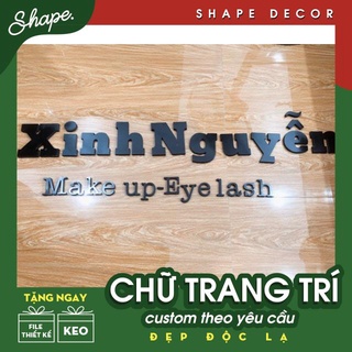 [ ảnh thật của shop ] CHỮ TÊN SHOP DÁN NỔI 3D ( làm theo yêu cầu)