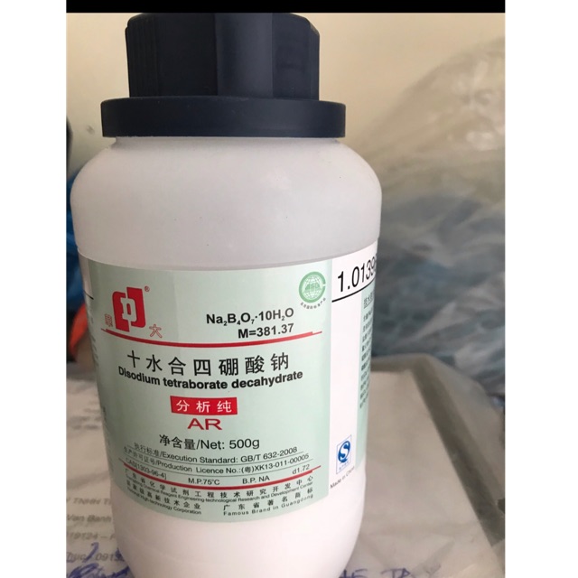 Na2B4O7 disodium tetraborate decahydrate lọ 500g borax hàn the 1303-96-4