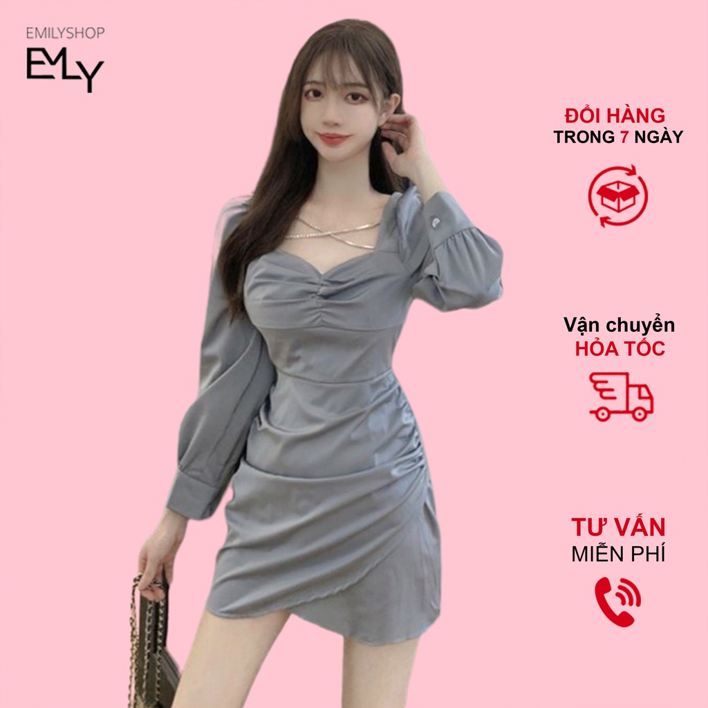 ĐẦM DÁNG ÔM TAY DÀI ĐAN DÂY CỔ THỜI TRANG HÀNG NHẬP QUẢNG CHÂU