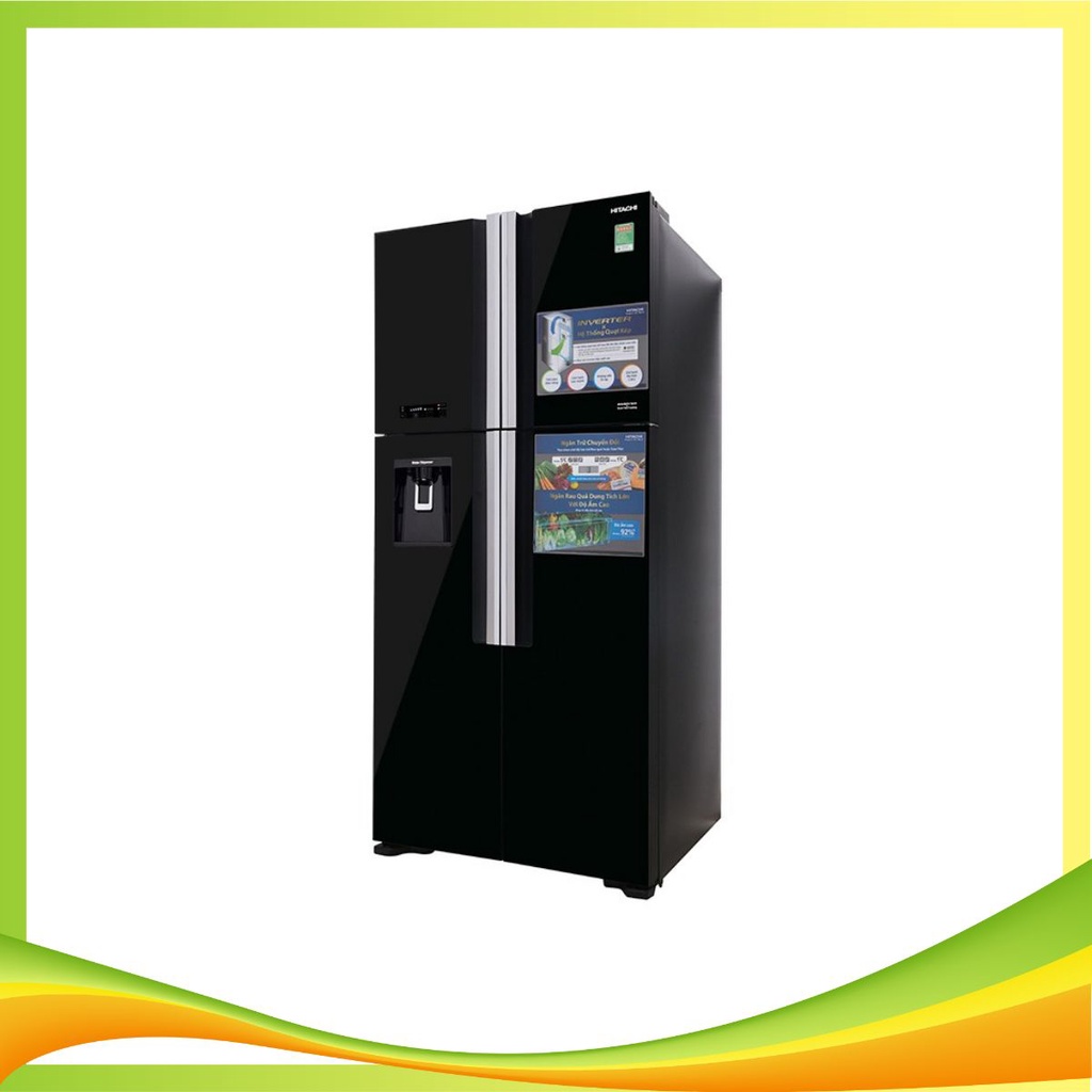 Tủ lạnh Hitachi 4 cánh màu đen R-FW690PGV7(GBK)  ( Vận chuyển miễn phí khu vực TP Hà Nội)