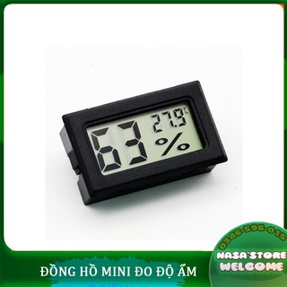 Đồng hồ âm Máy đo độ ẩm và nhiệt độ không khí điện tử mini có màn hình hiển thị LCD đa năng tiện lợi