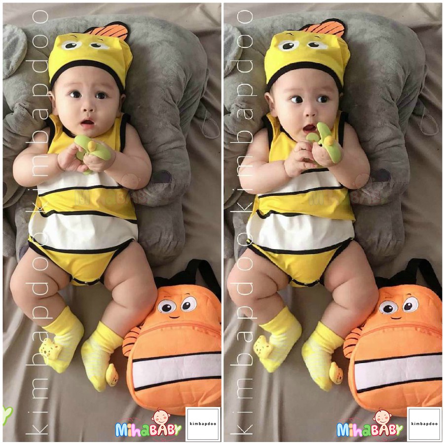 Bộ Bodysuit Cho Bé In Hình Cá Nemo - BDS_NEMO