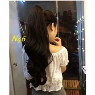 Tóc giả ngoặm đui ngựa xoăn dài n46