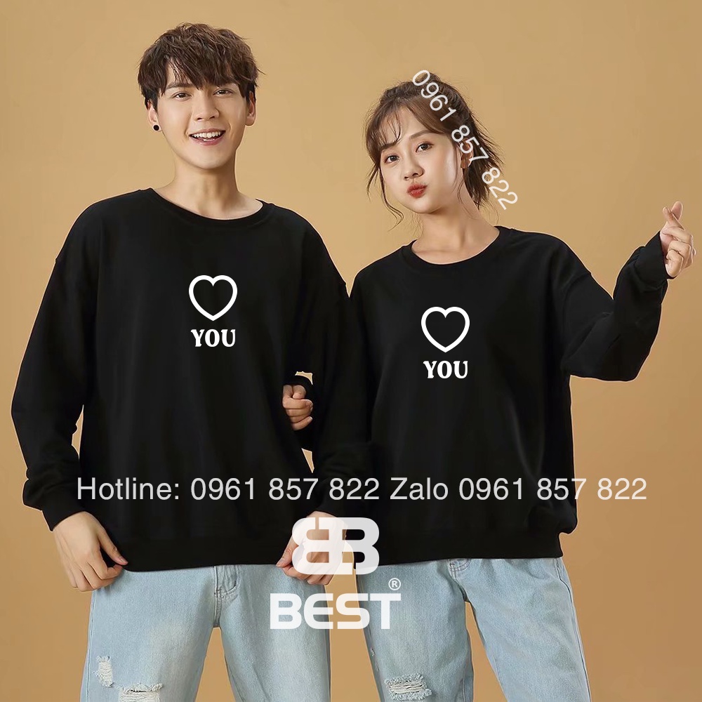 ÁO SWEATER ĐÔI NAM NỮ ÁO CẶP THU ĐÔNG TAY DÀI UNISEX