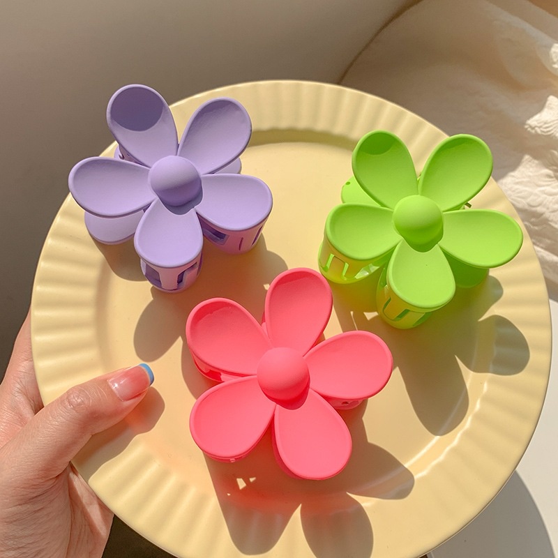 Kẹp Tóc Hình Hoa Lớn Bằng Acrylic Thời Trang Hàn Quốc Cho Nữ