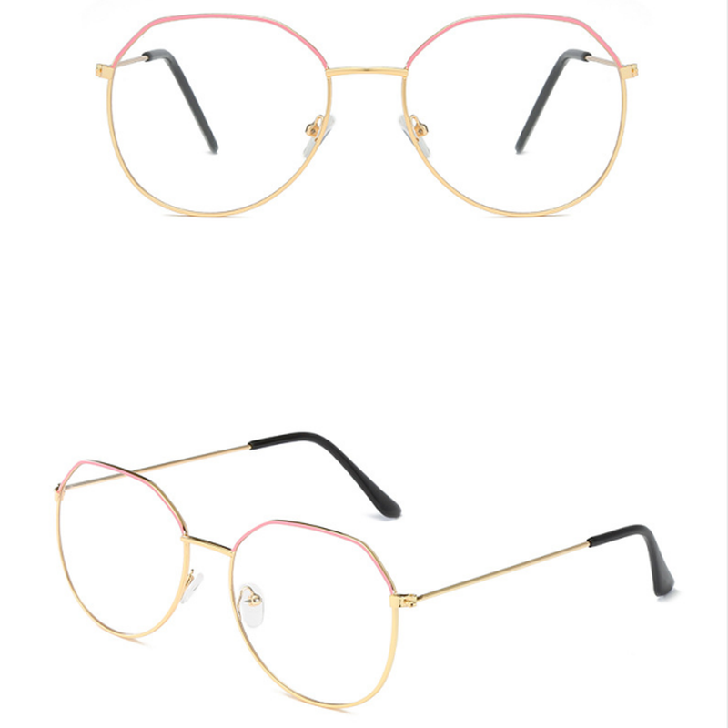 We Flower Gọng tròn cổ điển Blue Light Blocking Kính dành cho phụ nữ Kính nữ Hàn Quốc Kính mắt thời trang dành cho nữ