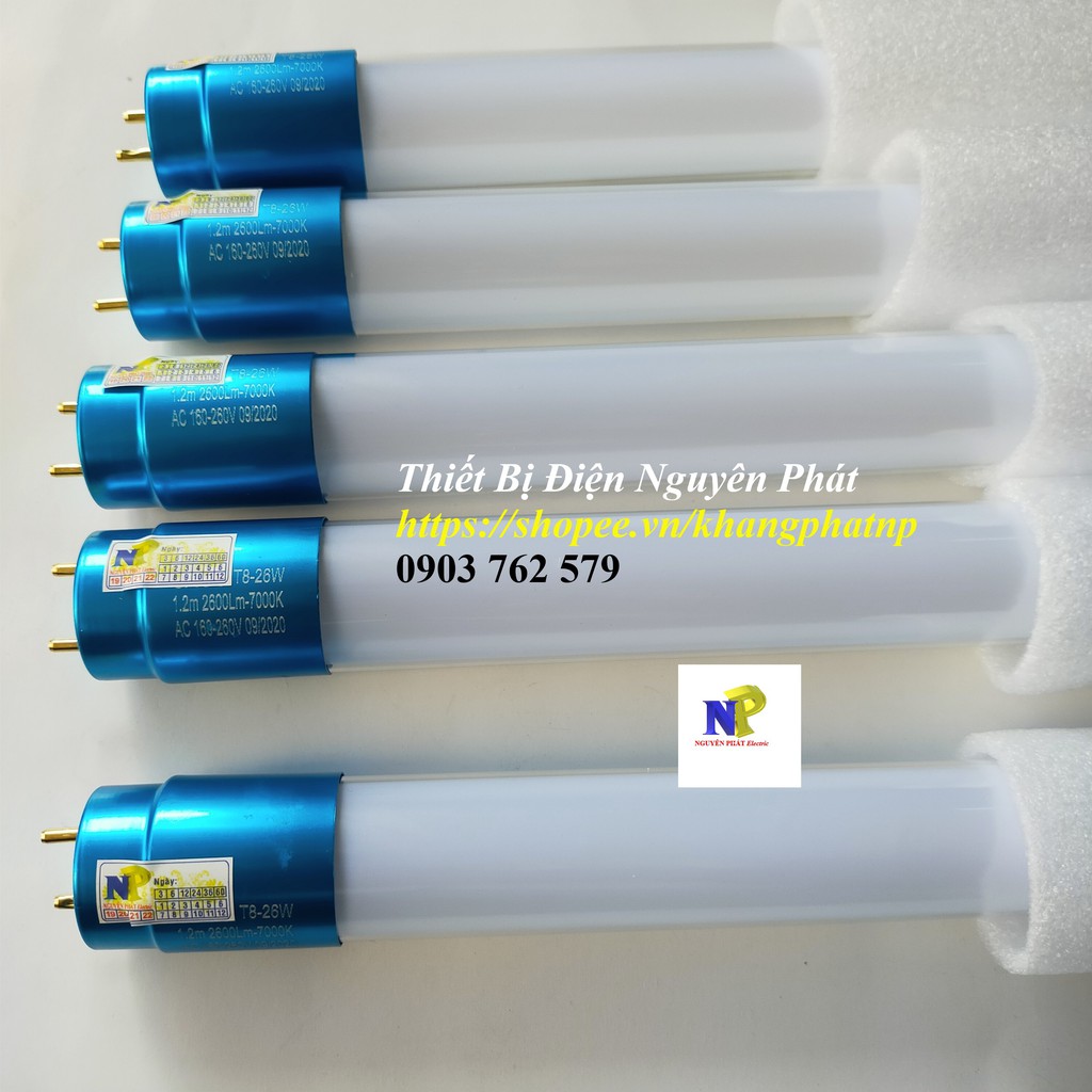 Bóng Tuýp LED T8 1.2m 26W Siêu Sáng Bóng Đầu Nhôm Tản Nhiệt Rất Tốt