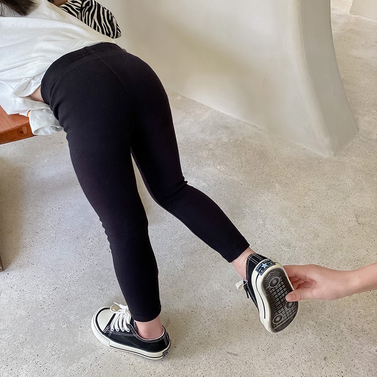 QG244 - Quần legging bé gái trơn 1 lớp sz 80-150, quần cho bé co giãn