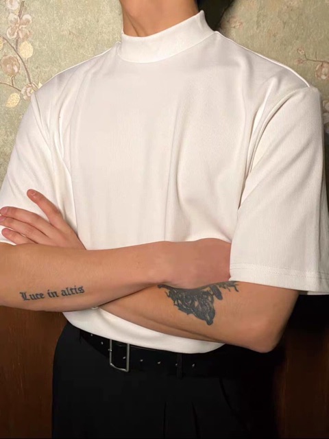 Áo thun cổ cao 3cm cao cấp (Video thật) | BigBuy360 - bigbuy360.vn