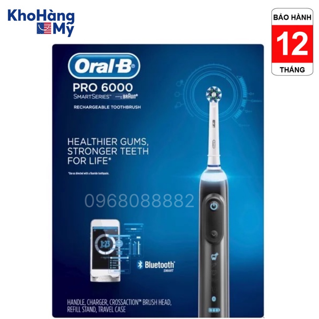 [CHÍNH HÃNG] Bàn chải điện Oral B Smart - có bluetooth - Hàng Mỹ