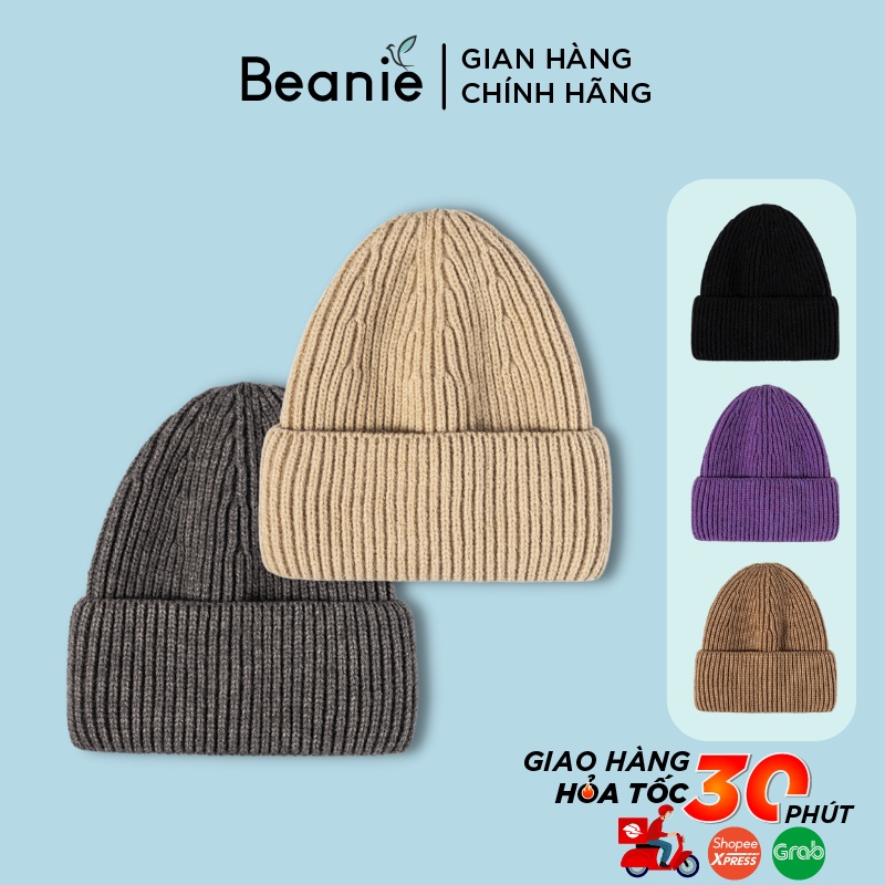 Mũ Len Dài BEANIE Cao Cấp Dày Basic Thời Trang Hàn Quốc, Nón Len Trơn Unisex Nam Nữ Phong Cách Hip Hop B006