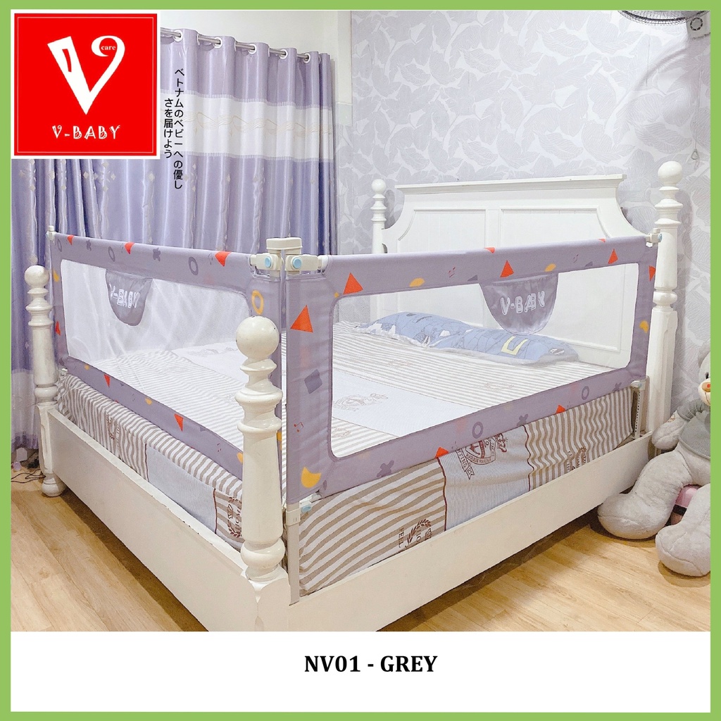 Thanh chắn giường Nhật Bản V-BABY NV01, N1S & NV02 hàng cao cấp (1 THANH CHẮN 1 MẶT)