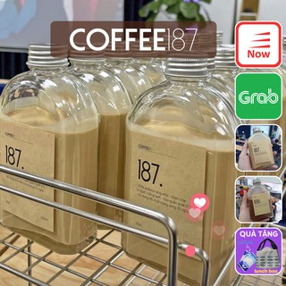 Combo 4 chai cà phê tươi COFFEE187 cafe tiện lợi pha máy đúng gu. Tặng kèm túi giữ nhiệt và gel lạnh. Ship nhanh 30 phút