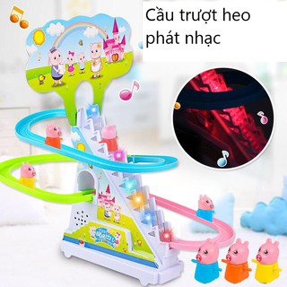 Đồ Chơi Cho Bé Happy Pig Leo Cầu Thang Phát Nhạc, Ánh Sáng