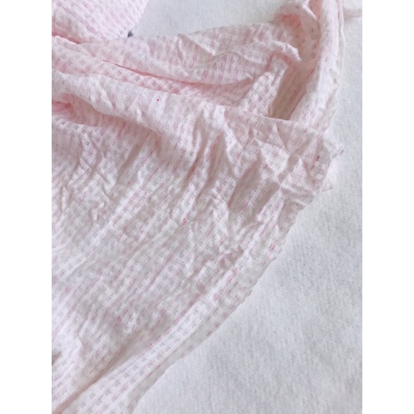 Vải cotton thông hơi màu baby