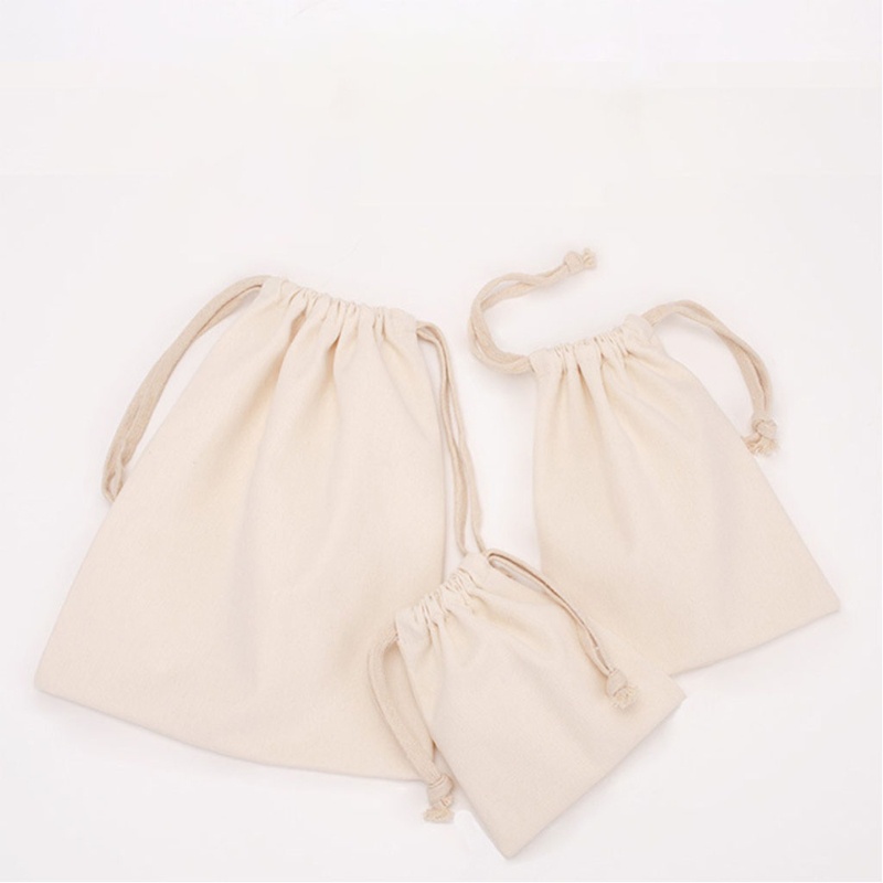 Túi Cotton Mềm Mại Có Dây Rút Dùng Đựng Quà Giáng Sinh