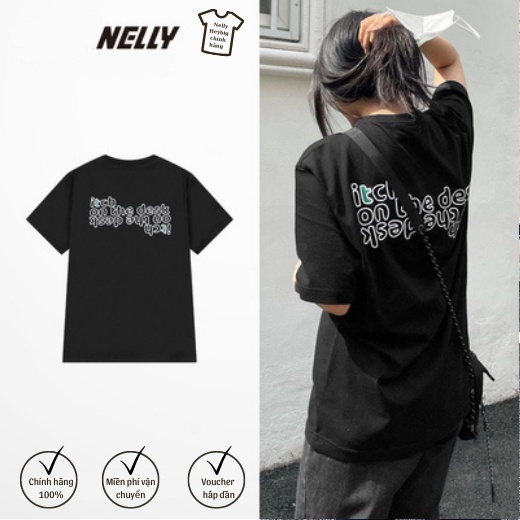 Áo Mùa Hè Oversize Tay Lỡ Nelly Heybig chính hãng Thương Hiệu Sành Điệu Instagram Áo Phông Cặp Đôi