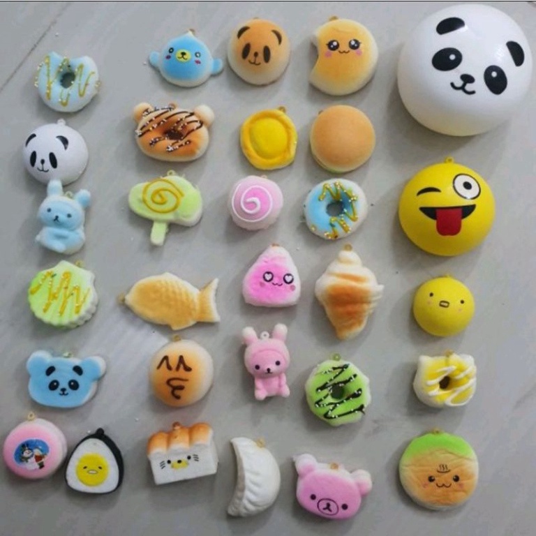 Combo squishy 30 cái từ 4 đến 10cm