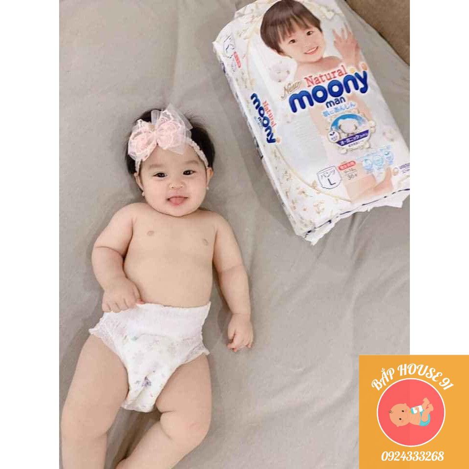 🍧 Bỉm Moony Natural 🍧 Moony Cộng Miếng Nội Địa Chính Hãng 🍧 Bỉm Moony Dán/Quần Đủ Size NB63/S58/M46/L36/XL32