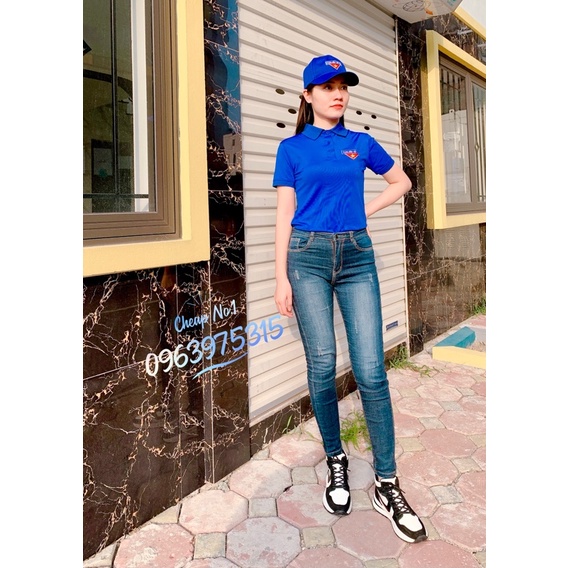Áo thun đoàn poly co giãn 4 chiều, không xù, logo thêu đẹp.