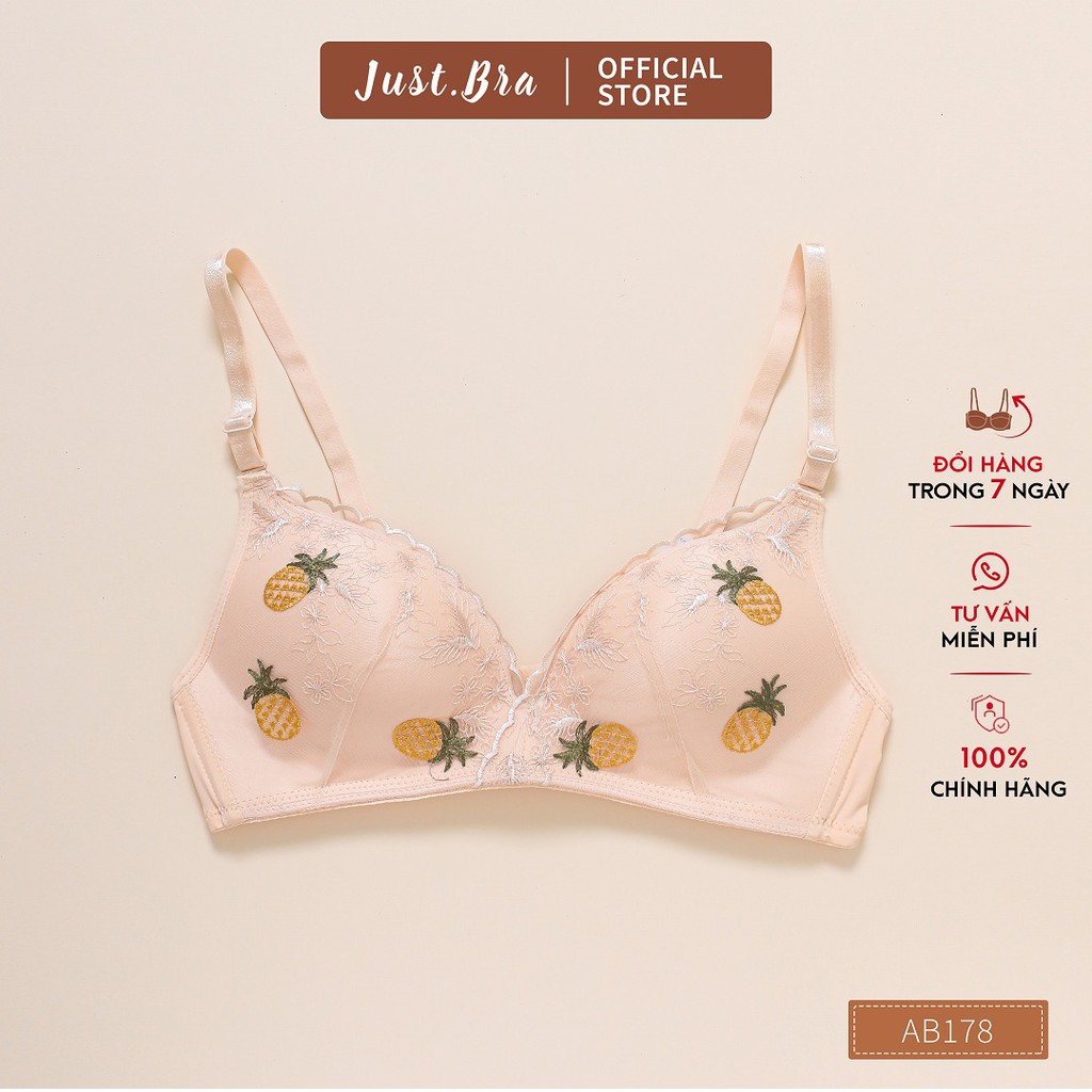 [Mã WABRJB031 giảm 10% đơn 99k] Áo ngực Just Bra mút mỏng nhẹ hoạt tiết tươi mát, đặc biệt đáng yêu AB178