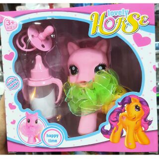 Ngựa Pony Bình Sữa Có Nước + Núm Vú