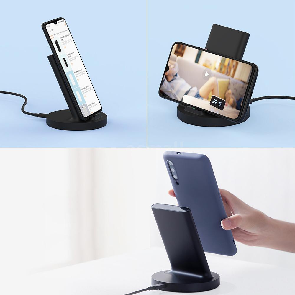 Dock Sạc nhanh Không Dây 20W XIAOMI vertical universal wireless charger cho iPhone Samsung Oppo IP 11 12 Pro Xs X Max