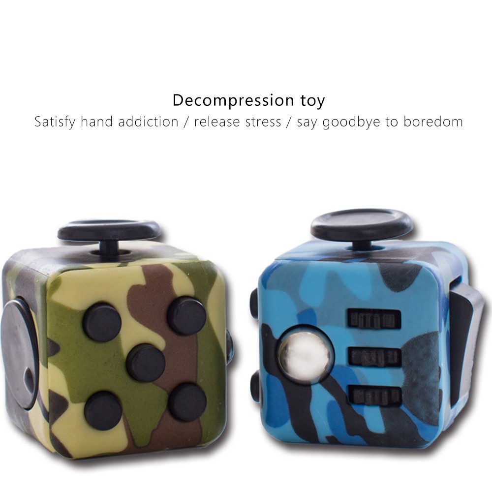 Magic Fidget Cube For Games Infinite Cubes Anxiety Stress Relief Attention Decompression Plastic Focus Fidget Toy Gaming Dice Toy for Children Adult Kids Gift