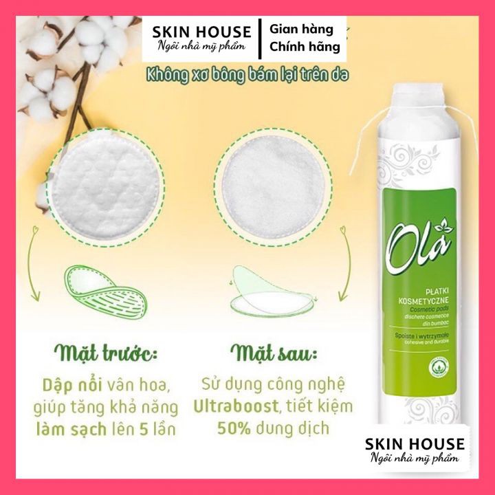 Bông Tẩy Trang OLA Cotton Pads 120+30 Miếng (150 miếng)