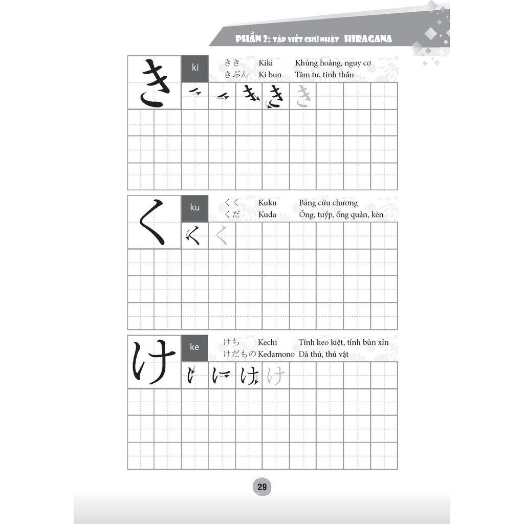 Sách Tập Viết Tiếng Nhật Bảng Chữ Cái Hiragana