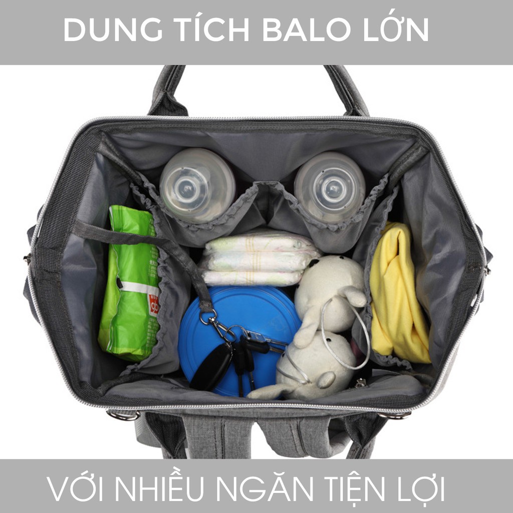 Balo Đựng Đồ Cho Trẻ Nhỏ (BL15), Balo Bỉm Sữa Cho Mẹ và Bé Khi Ra Ngoài