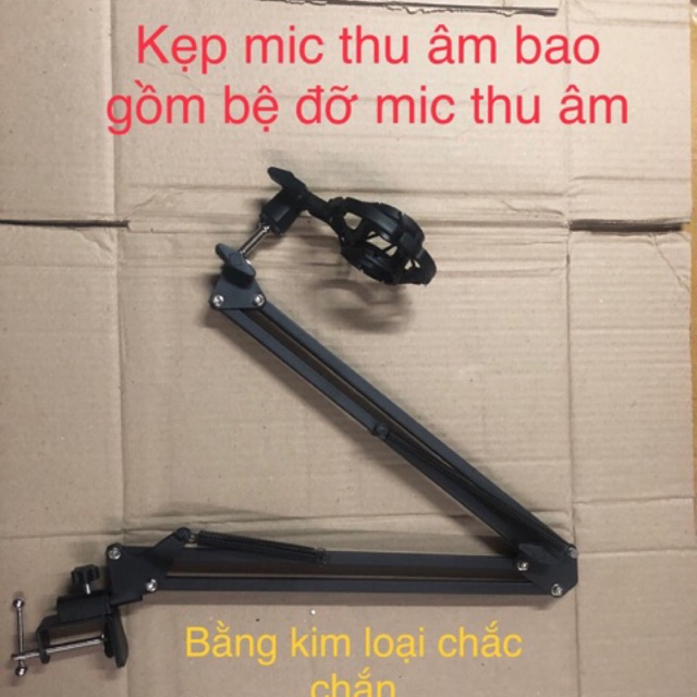 Combo giá và bệ đỡ mic thu âm ( kẹp mic và bệ sockmout).