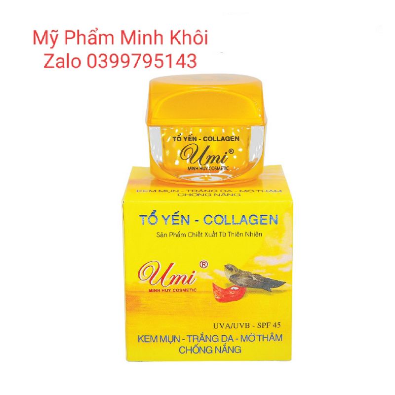 Kem Umi Yến Đỏ COLLAGEN Mụn Thâm Trắng Da