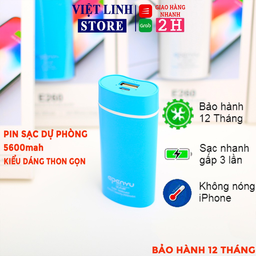 Pin sạc dự phòng 5600 Mah Epenyu, sạc nhanh, siêu bền, kiểu dáng thon gọn - Việt Linh Store