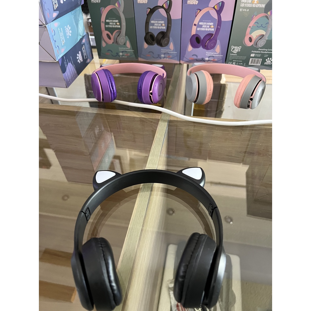 Tai nghe mèo bluetooth M