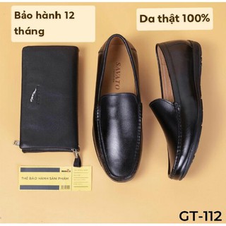 GIÀY LƯỜI NAM GIÁ RẺ - GIÀY DA NAM CÔNG SỞ MÀU ĐEN CAO CẤP - GT-112