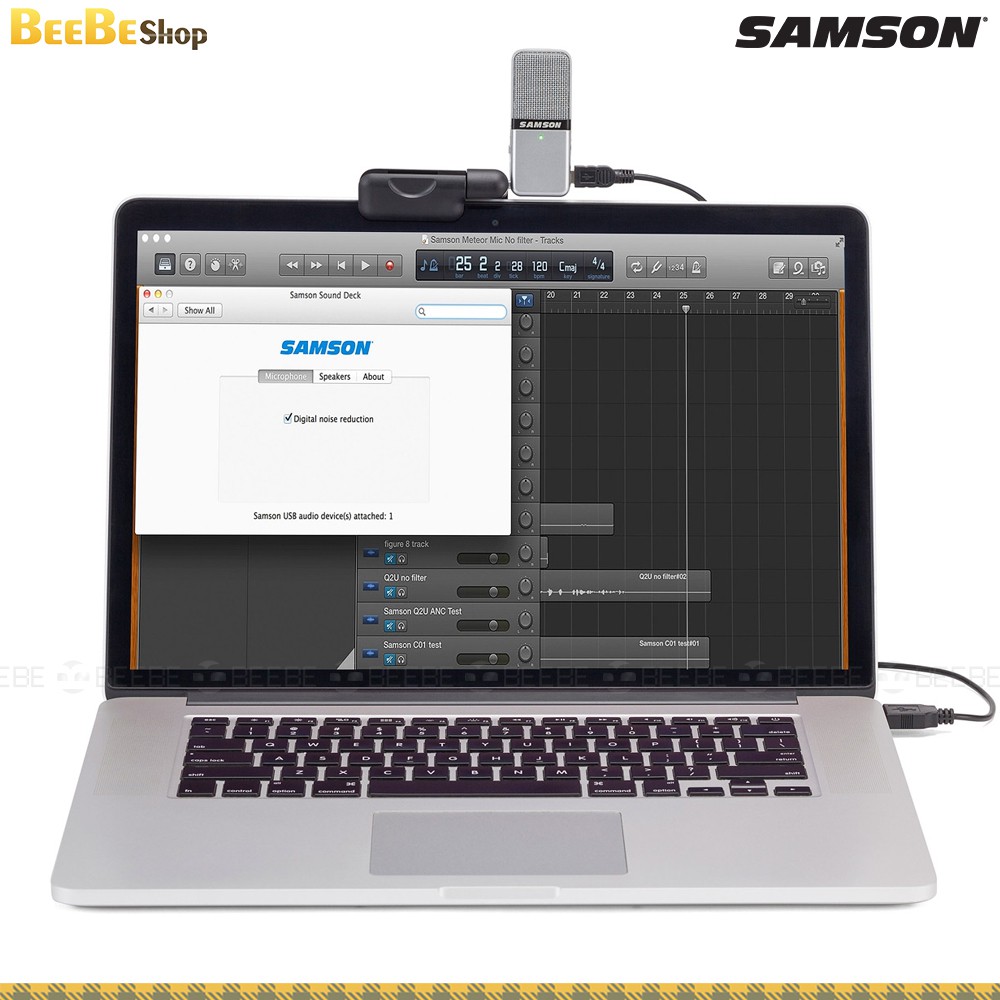 SAMSON Go Mic - Micro Thu Âm  Cổng USB, Giảm Tiếng Ồn, Chế Độ Thu Đa Dạng