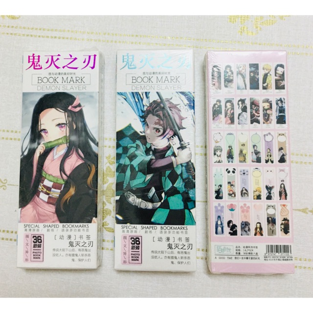 Bộ 36 ảnh bookmark anime kimetsu no yaiba , đánh dấu trang anime kimetsu no yaiba