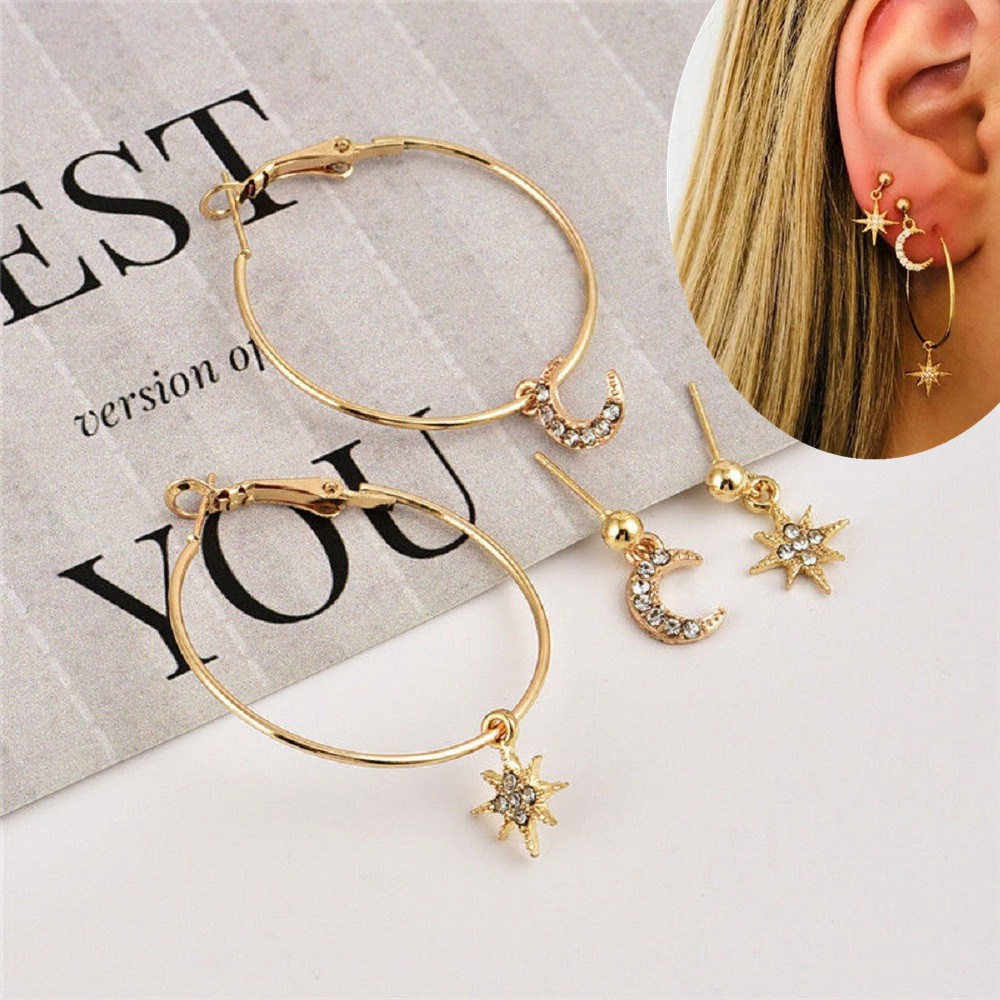 Set 4 Khuyên Tai Nữ Thời Trang Boho