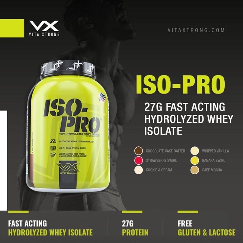Sữa Tăng Cơ 100% Hydrolyzed Whey Vitaxtrong Iso Pro 8lbs  Chính Hãng -