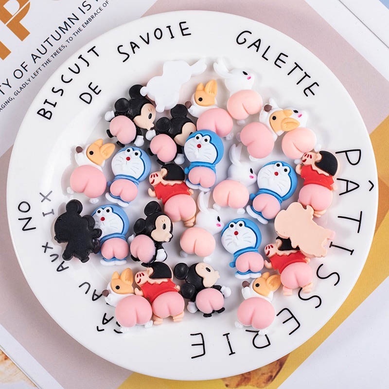 Miếng Dán Trang Trí Điện Thoại Họa Tiết Hoạt Hình Động Vật 3D Dễ Thương DIY